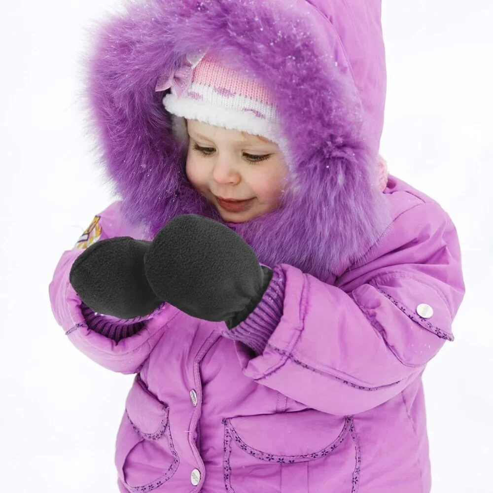 3 Pairs Baby and Toddler Winter Mittens Kids Fleece Warm Mittens for Baby Boy Gi